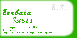 borbala kuris business card